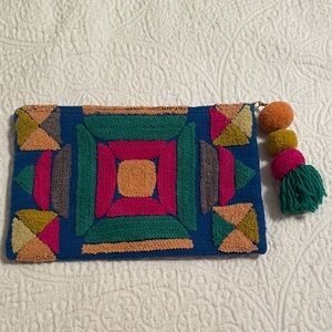 Noonday Collection 100% Wool Clutch Pouch with Tassel